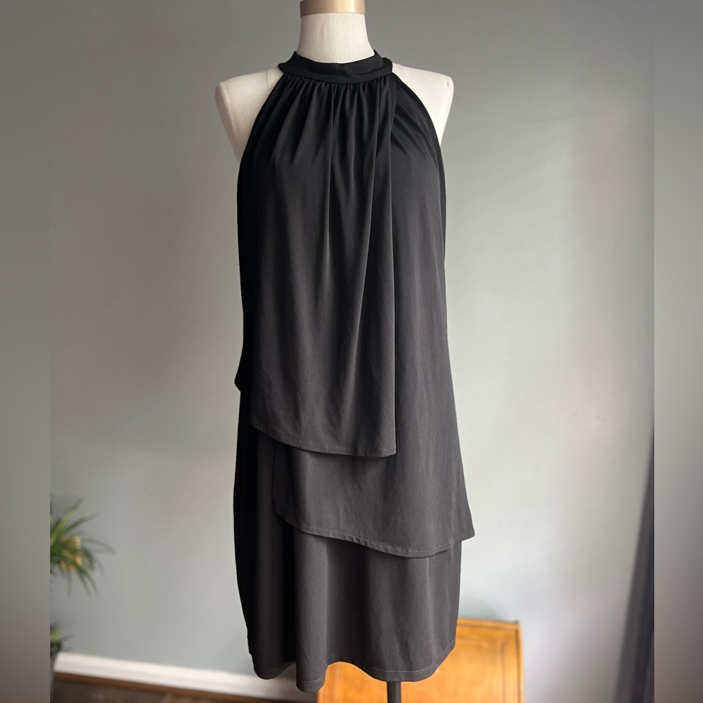 NWT Laundry by design Black Paneled Stretch Dress Size 12